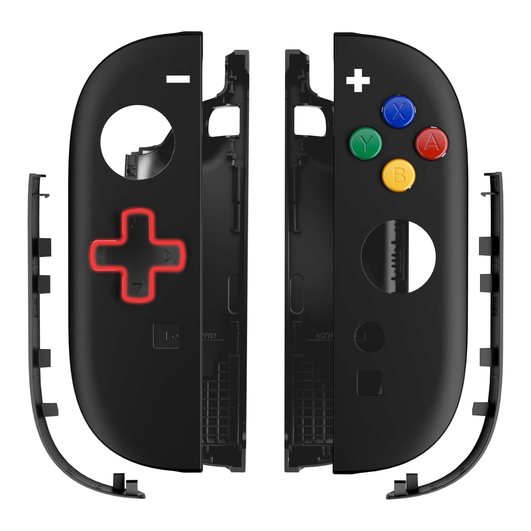 eXtremeRate Cover Tasti Kit + Levette Analogiche 3D Ricambio per Nintendo Switch 2 Controller - Nero