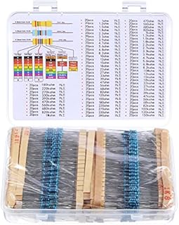 1460 Pieces Resistor Kit 73 Values 1%, 1 Ohm 1 M Ohm Metal Film Resistors Assortment for DIY and Experiments