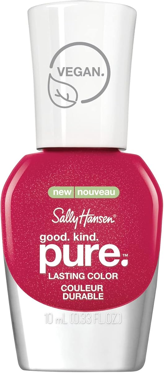 Sally Hansen Good. Kind. Pure. Nail Polish | Plant-Based, Vegan, 16-Free Formula | Opaque, Shiny | 300 Sweet Berries | Deep Berry Nail Color