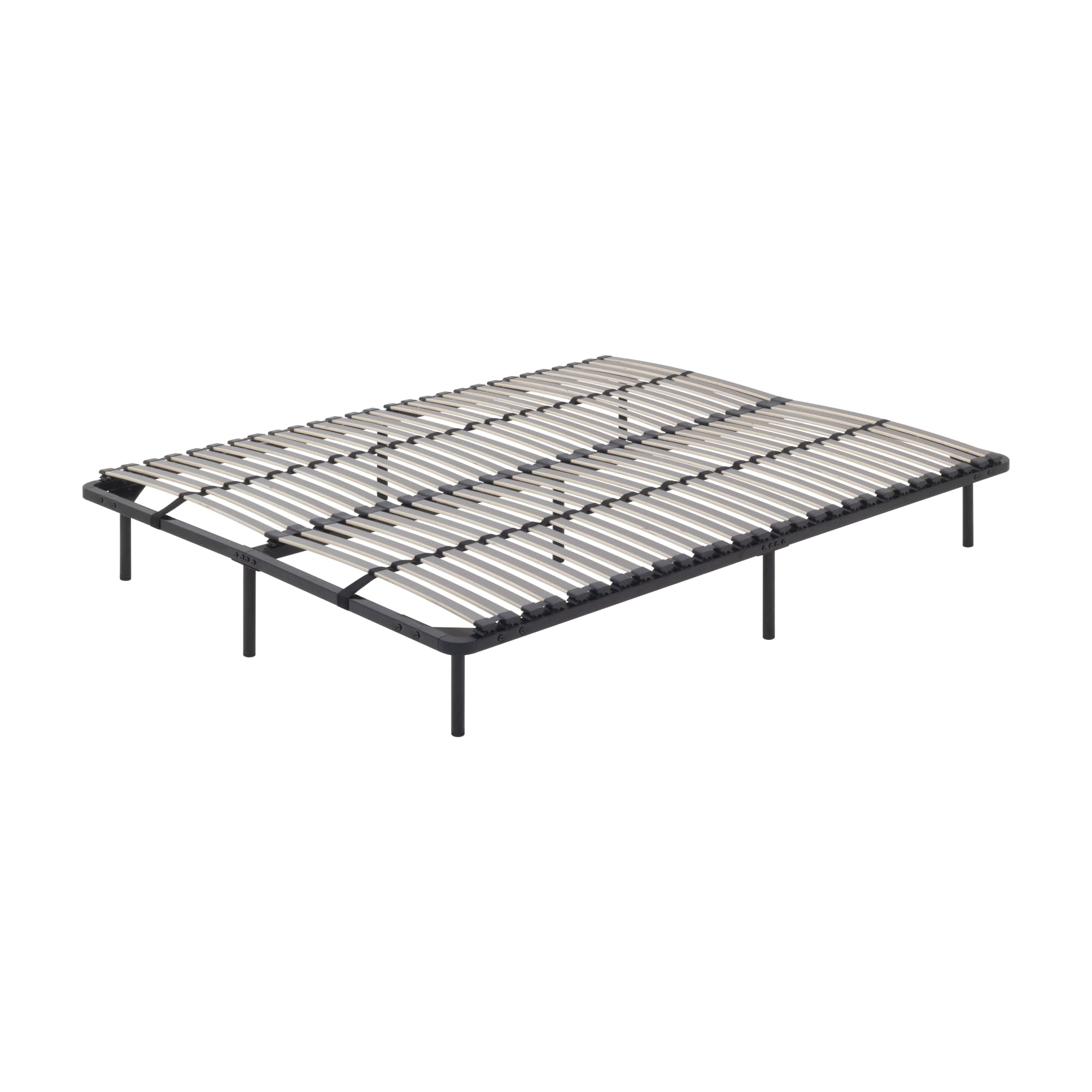 i-flair Metallbett Lattenrost 140x200 cm, Gästebett auf Füßen mit Stauraum, Lattenrahmen Ortho - für alle Betten und Matratzen geeignet