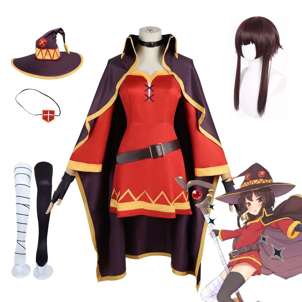 Amazon.co.jp: めぐみん コスプレ衣装 この素晴らしい世界に祝福を 