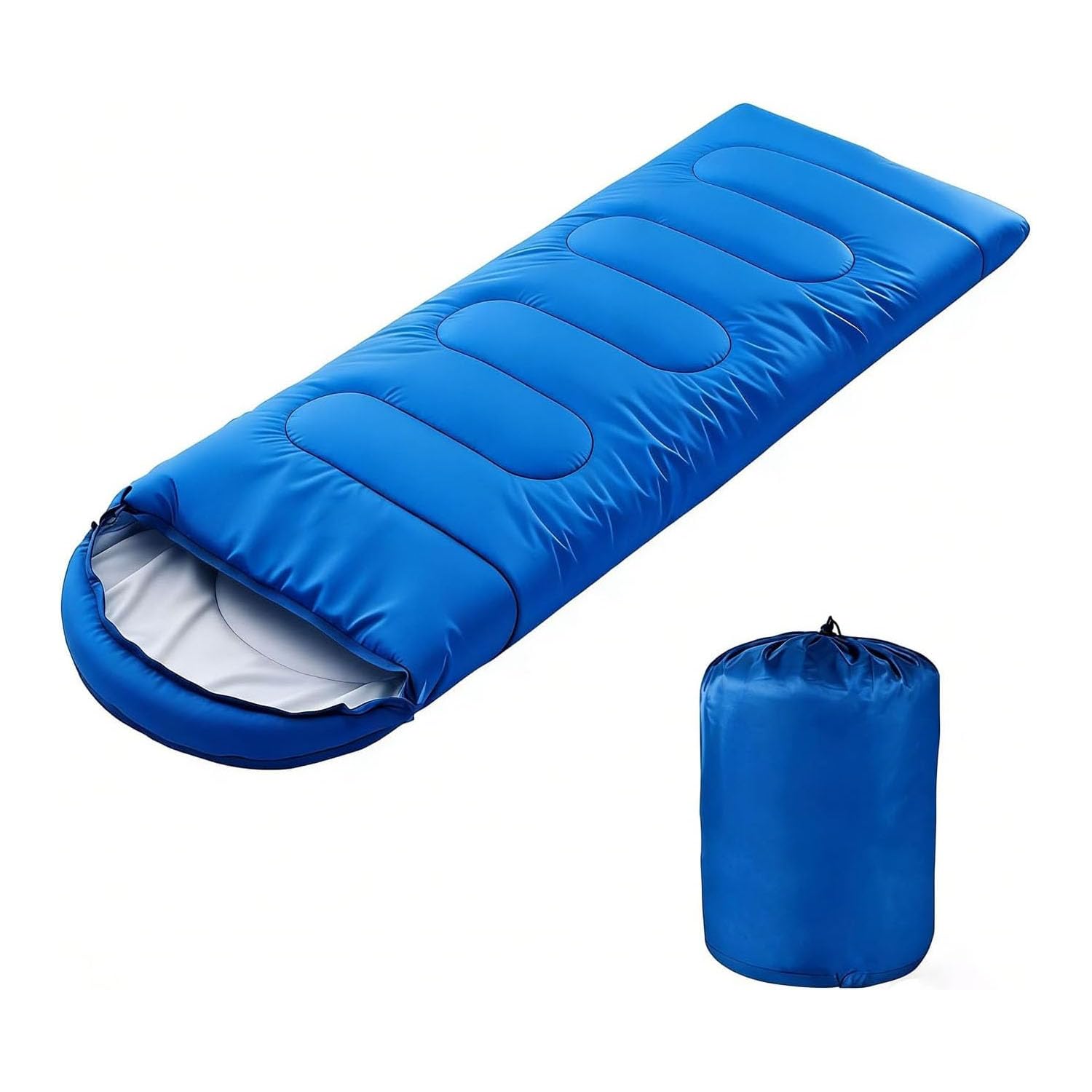 Sleeping Bag for Camping, for 3 Seasons, Comfortable Adult Blanket, Small Packed Size, Ultralight Carry Bag, Soft, Thick and Warm, for Outdoor Camping, Travel, Hiking (Black)