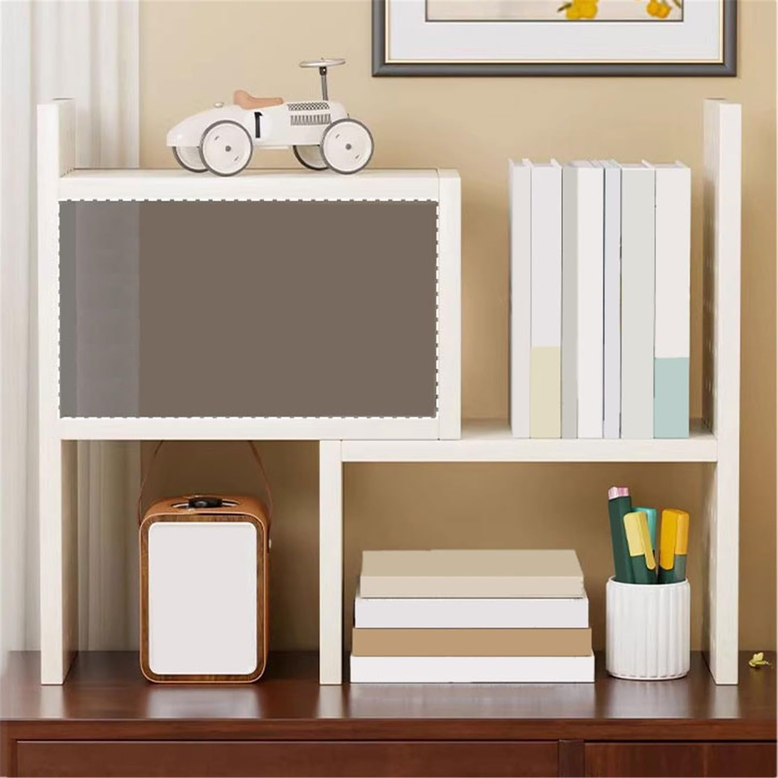 Kreativität erweiterbares Bücherregal for den Schreibtisch, verstellbares Home-Minimalismus-Organizer-Rack Regal Bücher