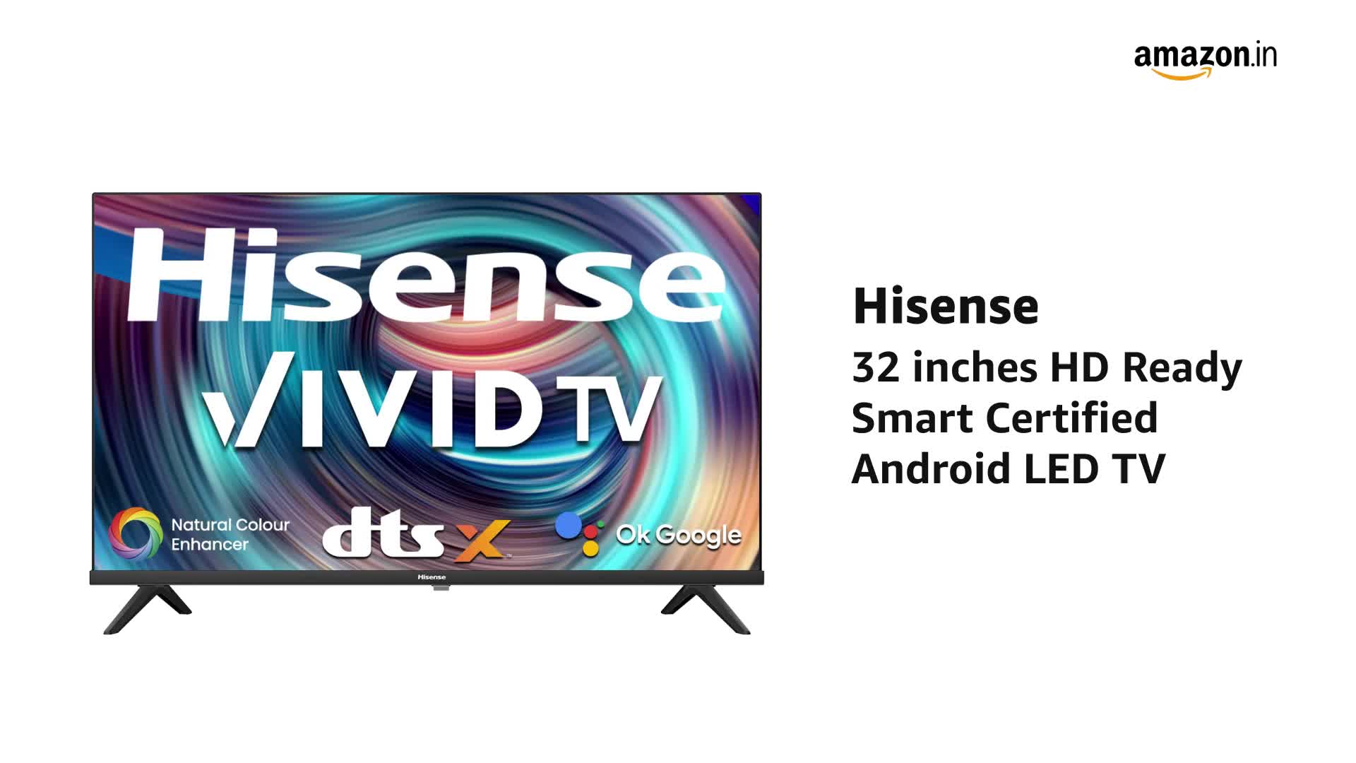Hisense 80 cm (32 inches) Android 11 Series HD Ready Smart