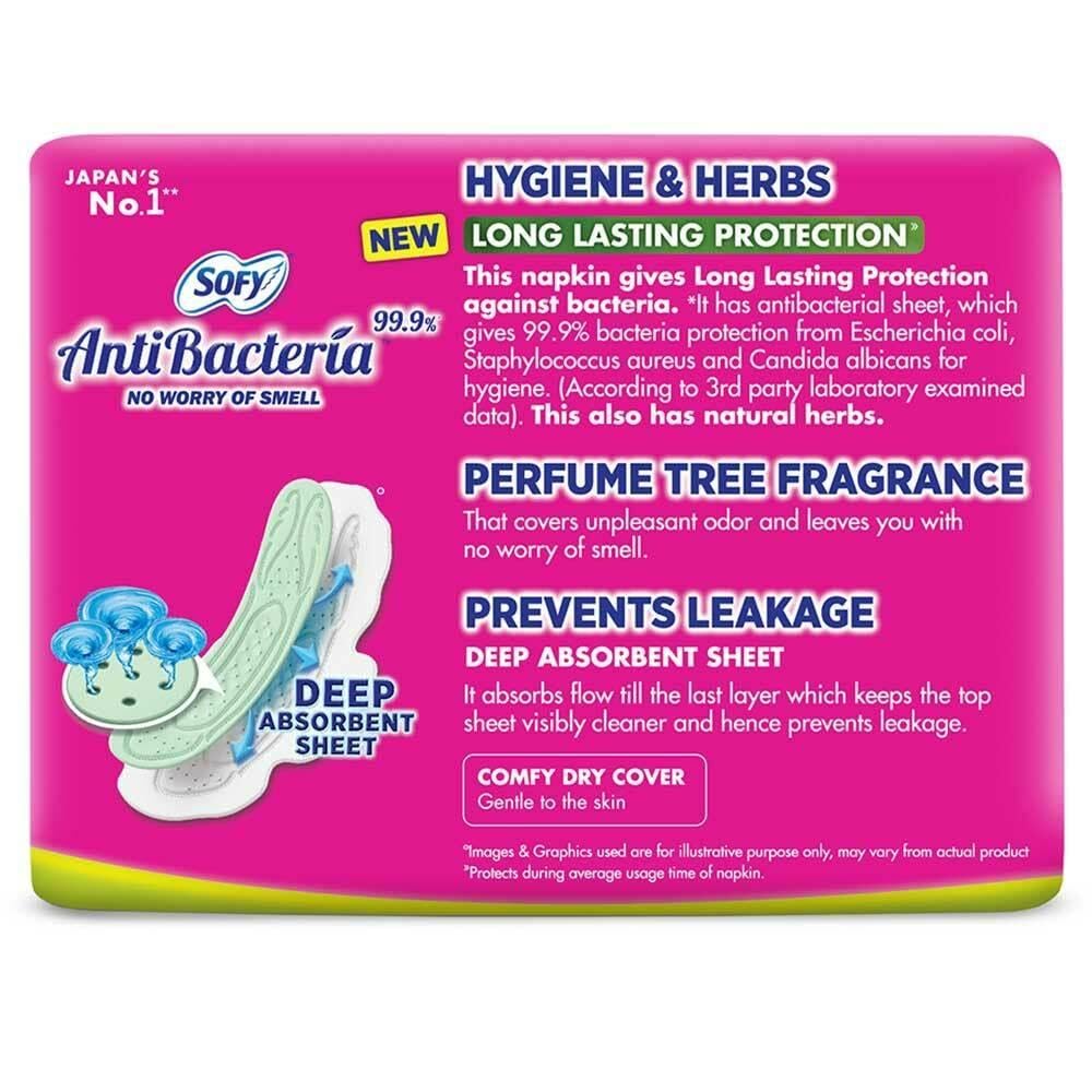 Sofy AntiBacteria XL - 290mm | 14pads | Women Sanitary Pads | Keep Skin Dry | 6 Layer Deep Absorption | Herbal Shield | Hygiene & Herbs | X-Large - Image 3 thumbnail