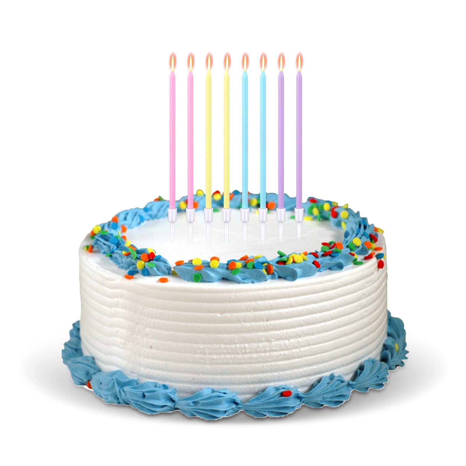 Lot De 20 Bougies D'anniversaire En Spirale, Fines Et Longues