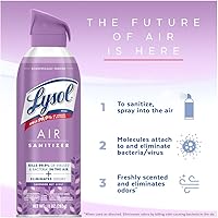 Vista 11 de Lysol Paquete que contiene 2 aerosoles desinfectantes Lysol para superficies duras y suaves, lino crujiente, 19 onzas líquidas + Lysol Air Sanitizer