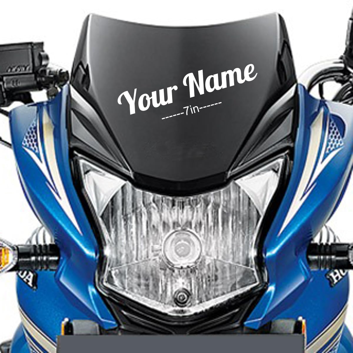 Custom Bike Windscreen Sticker with Name | Personalized Motorcycle Vinyl Decal | Waterproof Premium Adhesive Sticker for All Bikes-image-15
