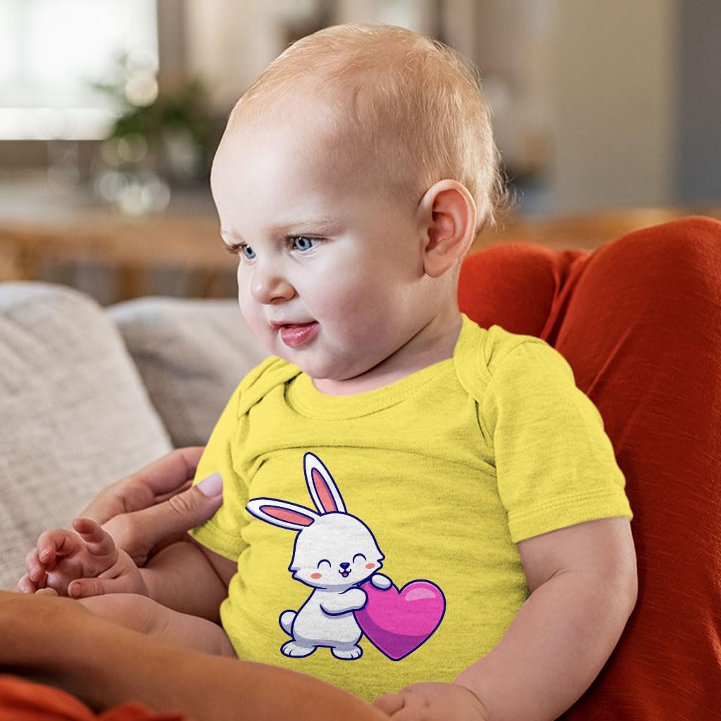 Bunny With Heart Baby Onesie - Gifts for Kids - Bunny Lovers Gifts