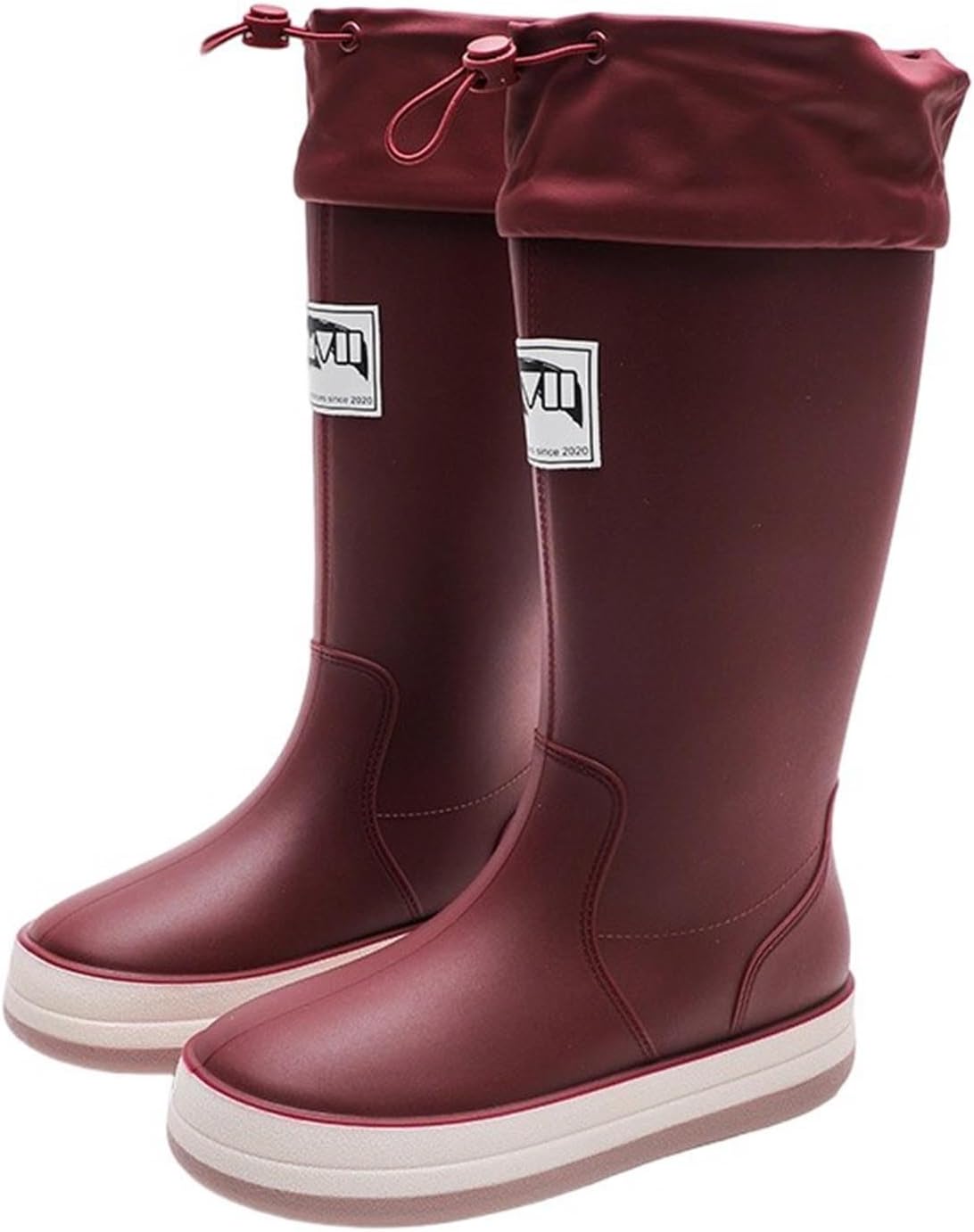 Womens Tall Casual Rain Boots Waterproof Thickened Design for Spring and Summer Outdoor Wear