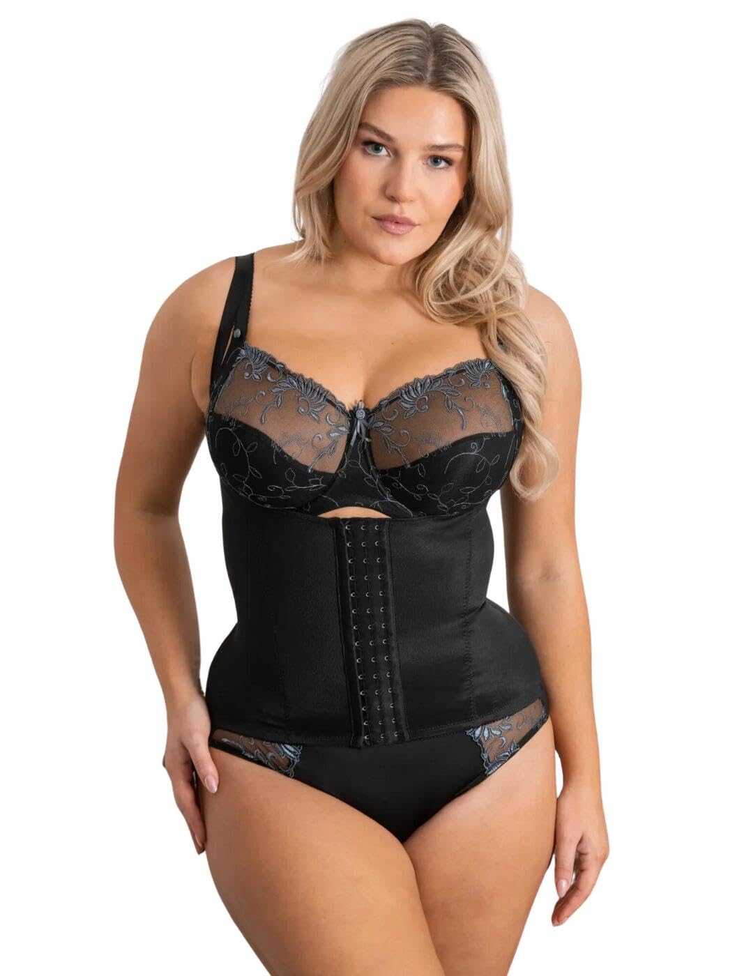 Pour Moi? Hourglass Firm Control Back Smoothing Waist Cincher Black