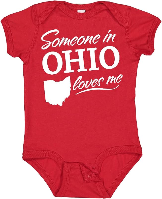 inktastic Alguien en Ohio Loves Me Body para bebé