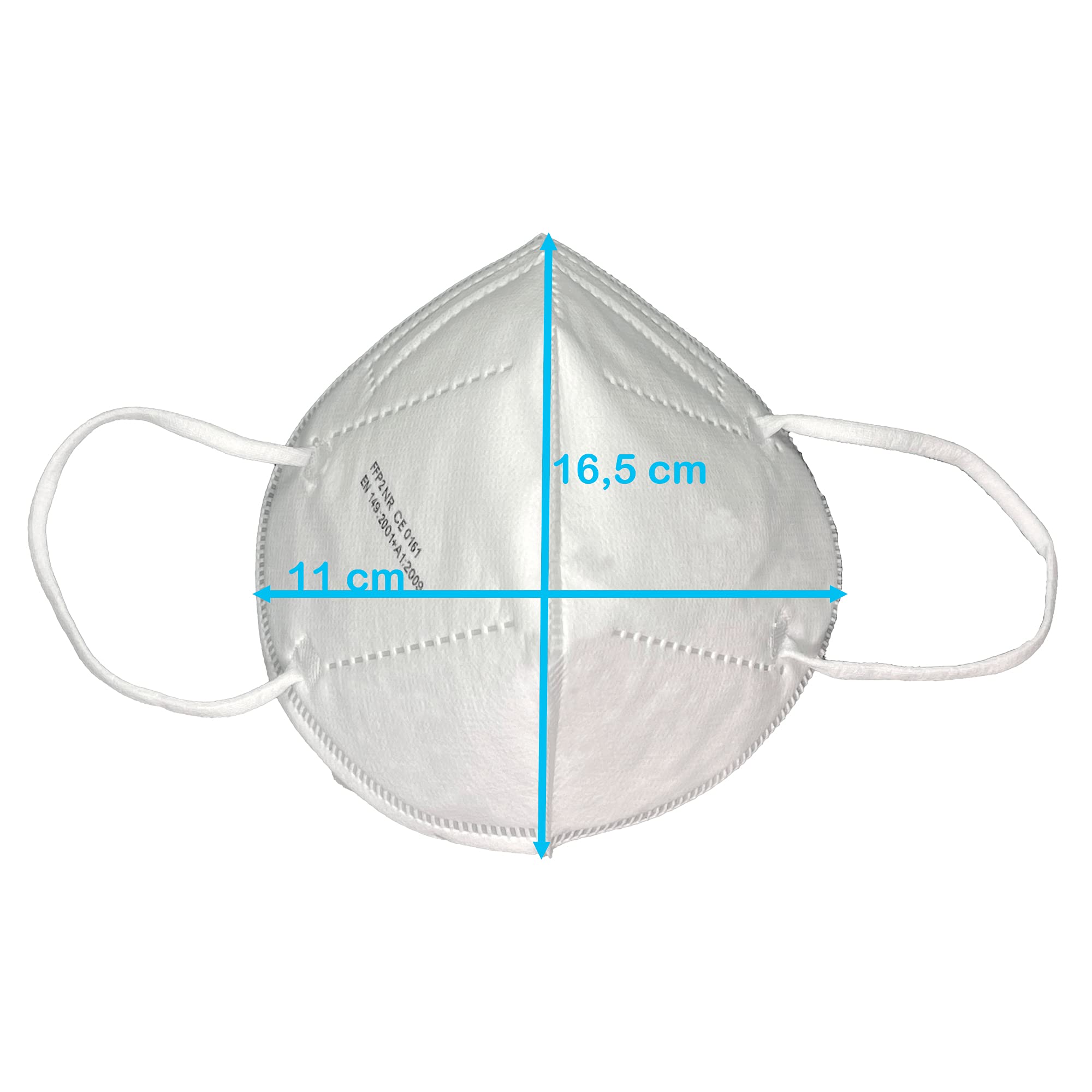 Obbocare - Masques FFP2 à 5 couches. Masque FFP2 homologué avec certificat CE. Emballé individuellement. Fabriqué en Espagne. Couleur blanche. Boîte de 50 Unités
