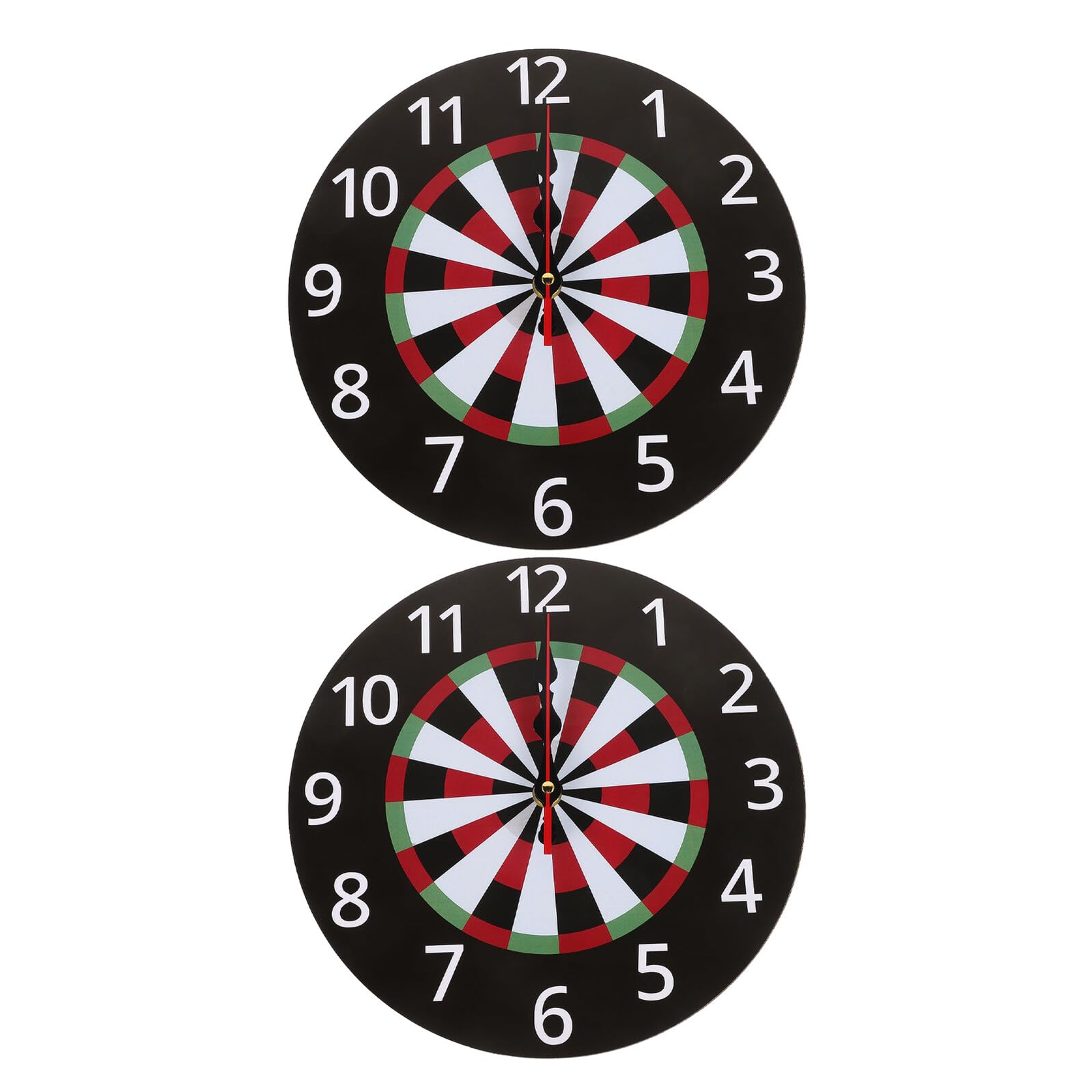 Horloge murale silencieuse ronde SHINEOFI mouvement quartz fluide sans tic-tac lot de 2 pièces