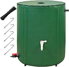 BeGrit Collapsible Water Butt 380l Foldable Rainwater Tank PVC Rain Barrel Extra Stability Portable Water Collection System Downspout Rainwater Catcher Container for Garden Backyard Allotment Flowers
