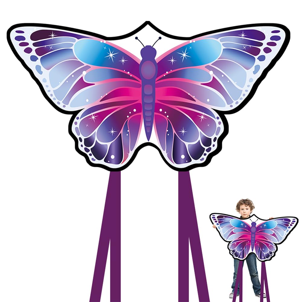 VLEDARLING Butterfly Kites Kids And Adults Children, with 100meters Flying Line, Easy Fly Kite for Beginner, Large Beach Very Easy To Fly Kite, Kites for Boys and Girls