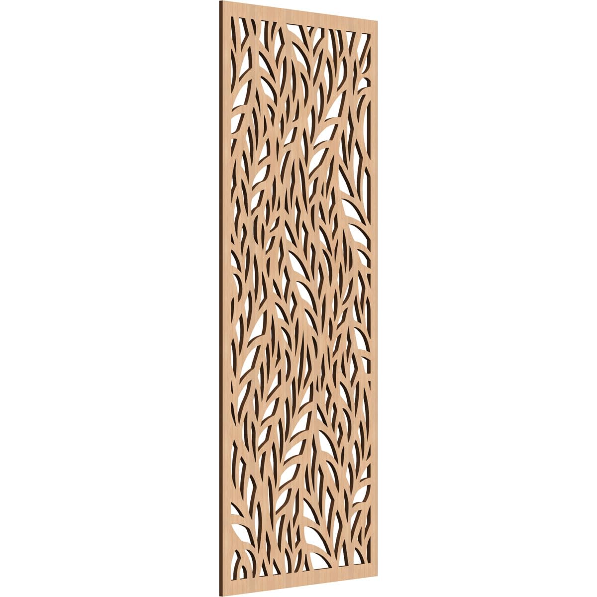 Ortonville Decorative Pierced Fretwork Wood Wall Panels, 17 3/8"W x 44 3/8"H x 1/4"T, Hickory