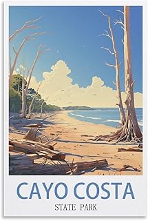 Cayo Costa State Park Vintage Travel Poster Lake 08x12inch(20x30cm) Wall Art Picture Print Canvas Art Poster