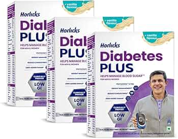 Horlicks Diabetes Plus, Vanilla, 400g | Helps Manage Blood Sugar | Starts working from Day 1 | India's Highest Fibre Health Drink for Diabetes (Pack o...