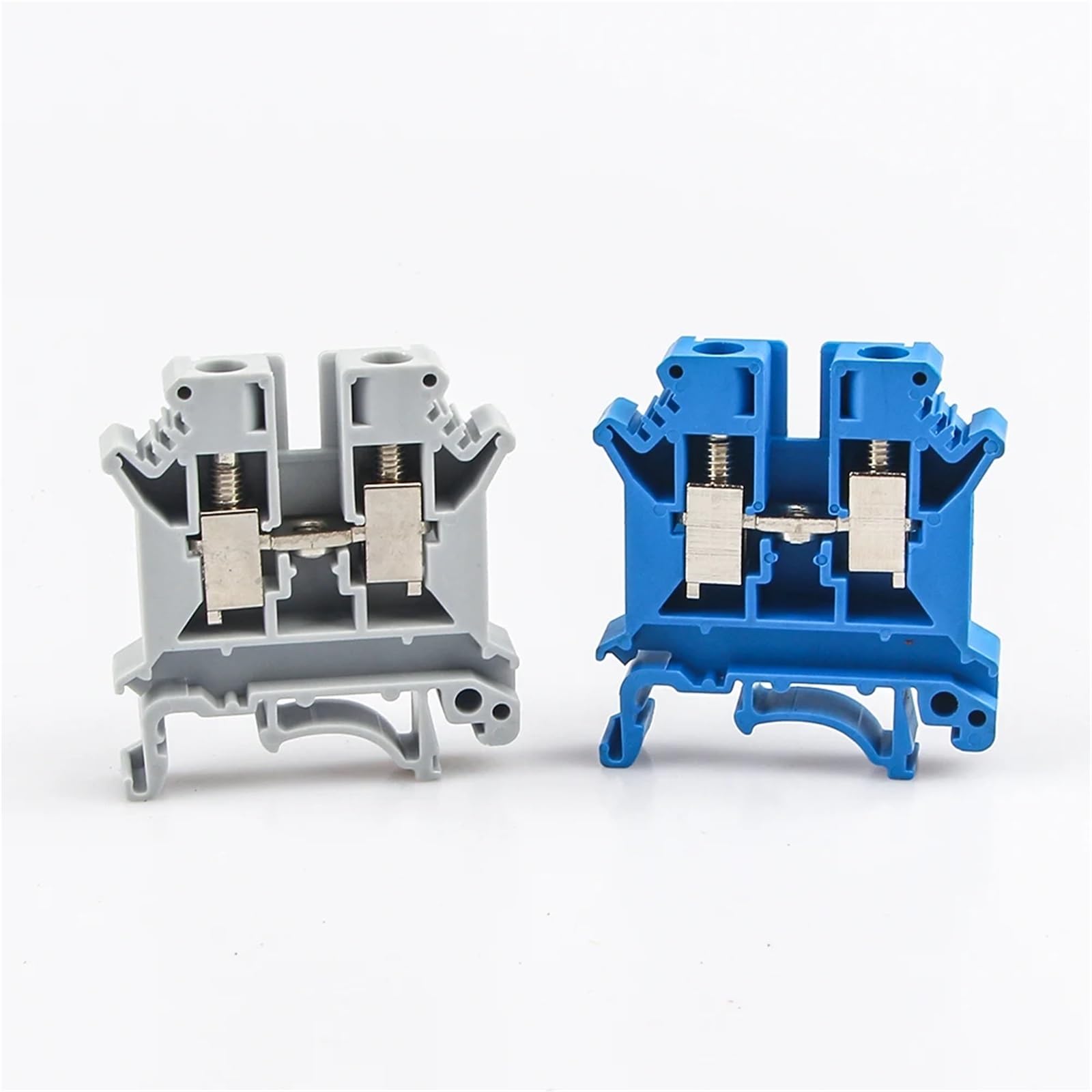 10 bloques de terminales de riel DIN UK-6N, conector universal de clase, bloque de regleta de terminales de conexión por tornillo, cable conductor UK6N(Blue)