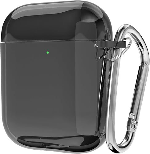 Funda para Airpods de plástico duro transparente, TPU transparente para Airpods de 1 2 generación con llavero, accesorios estéticos de moda Y2K para