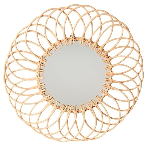 The Lakeside Collection Round Natural Rattan Mirror - Round