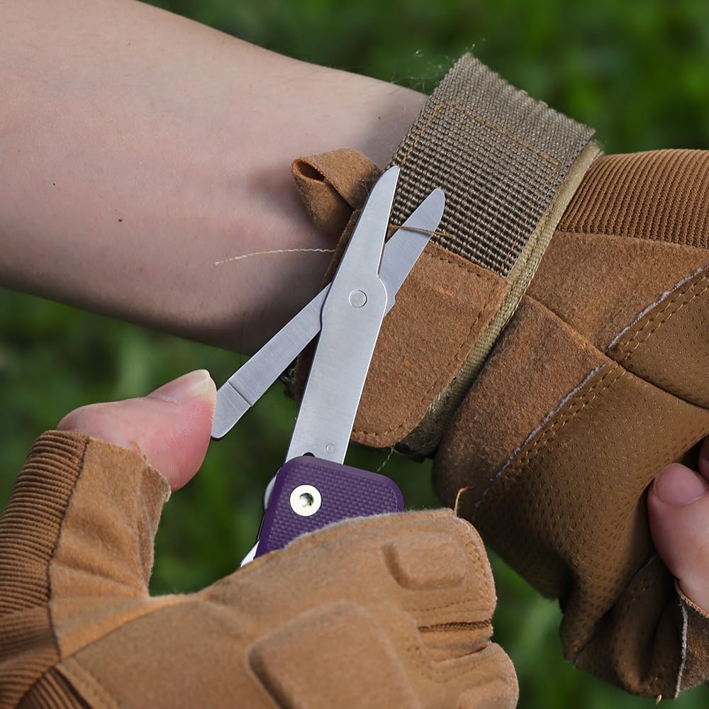 ROXON S503G Flex Companion Outil de poche modulaire et ajustable(Violet) | pré-installé avec 8 outils essentiels (tournevis 1/4", lame D2, tournevis, scie conique, ciseaux, etc.)