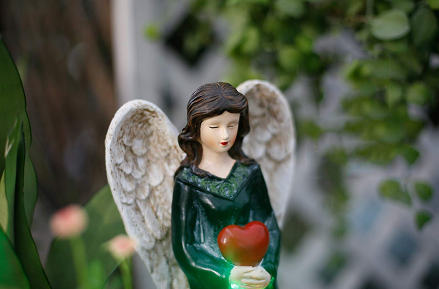 Decoración De Escultura De Ángel, Estatua De Niña Ángel Decoración De Jardín Manualidades Accesorios De Decoración De Jardín 14 * 35 Cm Regalo