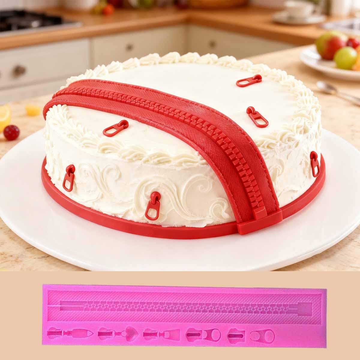 Moule à Fondant Chaîne En Silicone Rose – Moule Multifonction Décoration Gâteau Sucre Pâtisserie Chaîne – Facile Démoulage