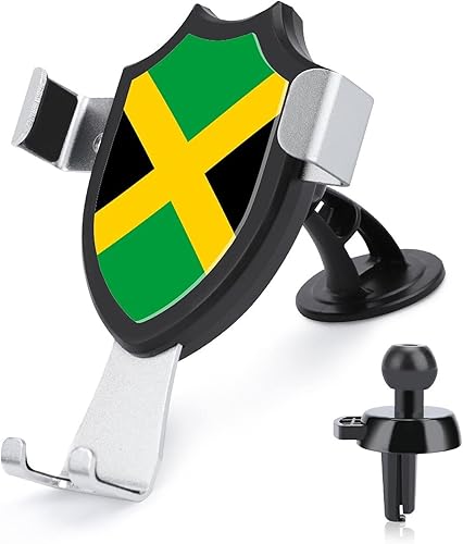 Soporte para teléfono de coche con diseño de bandera de Jamaica, manos libres, ventilación de aire, compatible con smartphone, iPhone, cunas