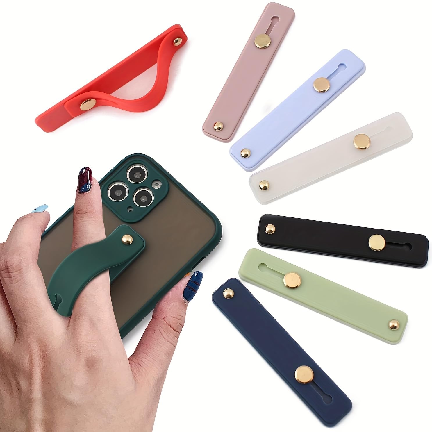 1PC Wristband Finger Ring Grip Stand Holder for Xiaomi Huawei for iPhone for Samsung Tablet Mobile, Navy