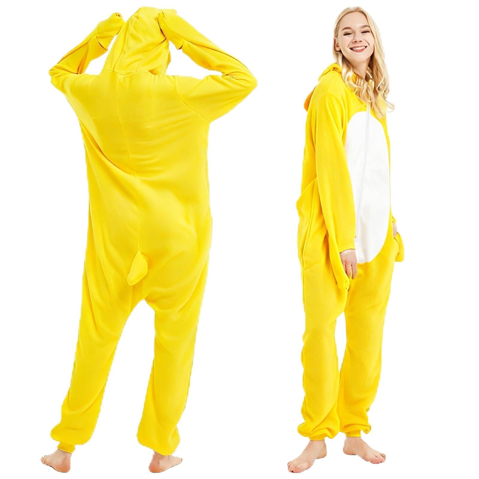 flintronic Unisex zwierzęcy kombinezon dla dorosłych, piżama dla dorosłych, bielizna nocna na Halloween, Boże Narodzenie, cosplay, przyjęcie, kostium, z kapturem, odzież domowa