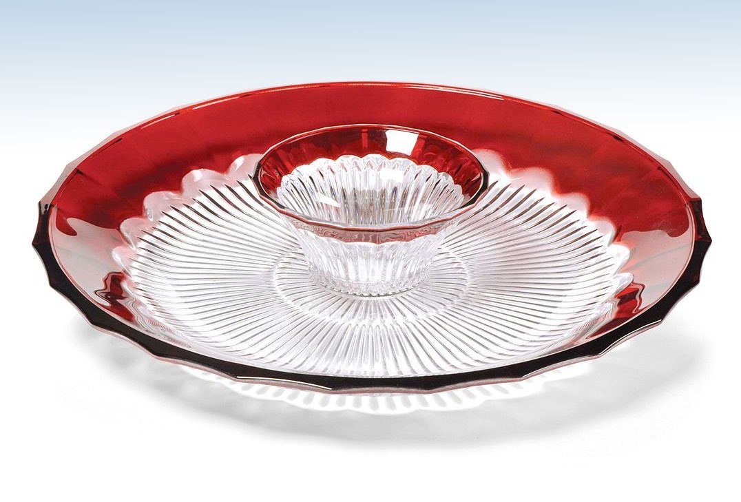 Mikasa Bella Court Ruby Chip and Dip 14 1/2