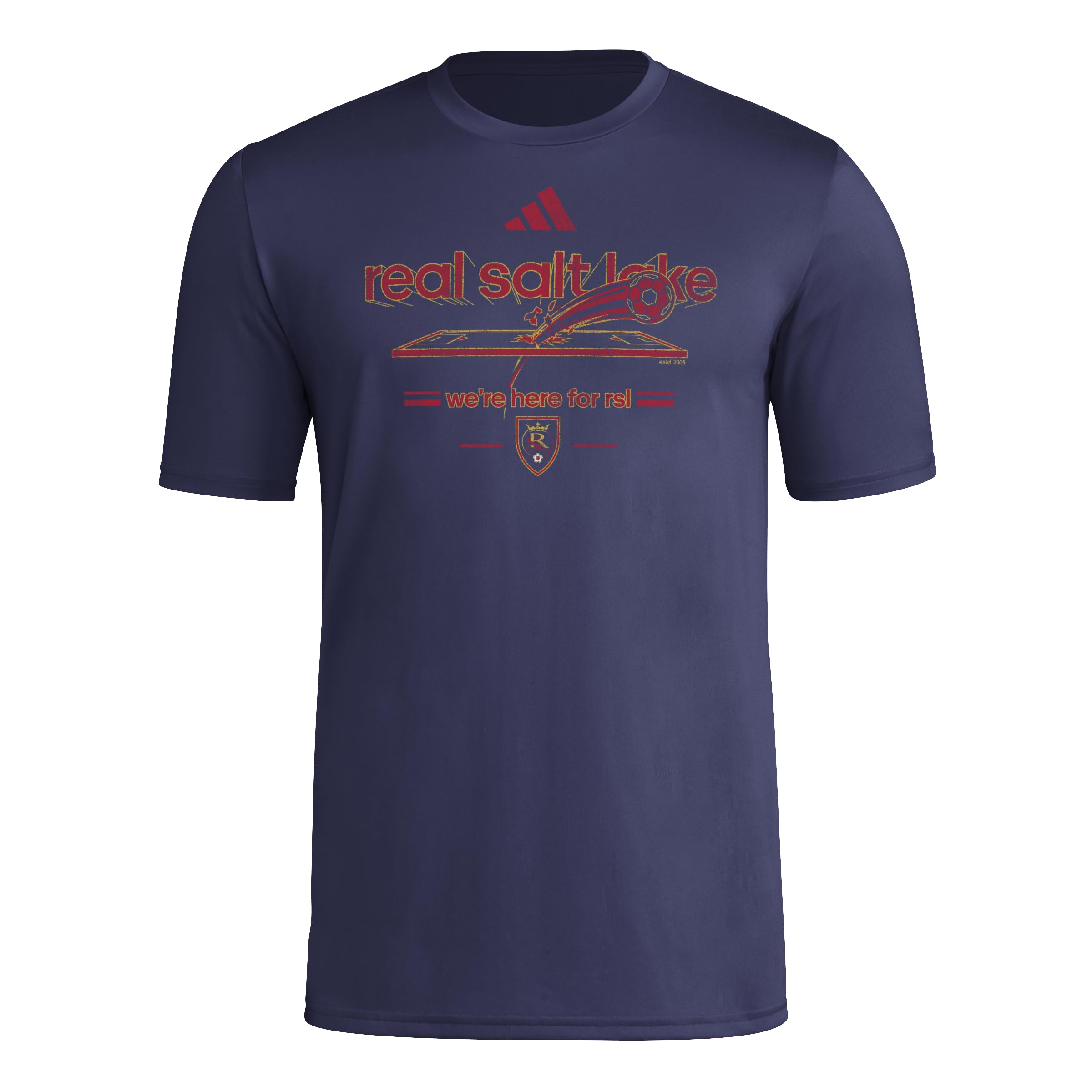 adidas Men's Real Salt Lake Vintage World Pre-Game Short Sleeve T-Shirt
