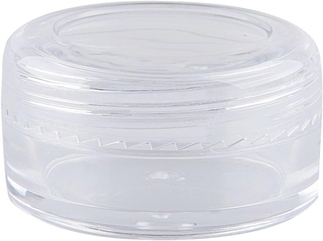 Bekith 108 set Clear Empty 3 Gram/ 3ML Plastic Pot Jars, Cosmetic Containers With Lids