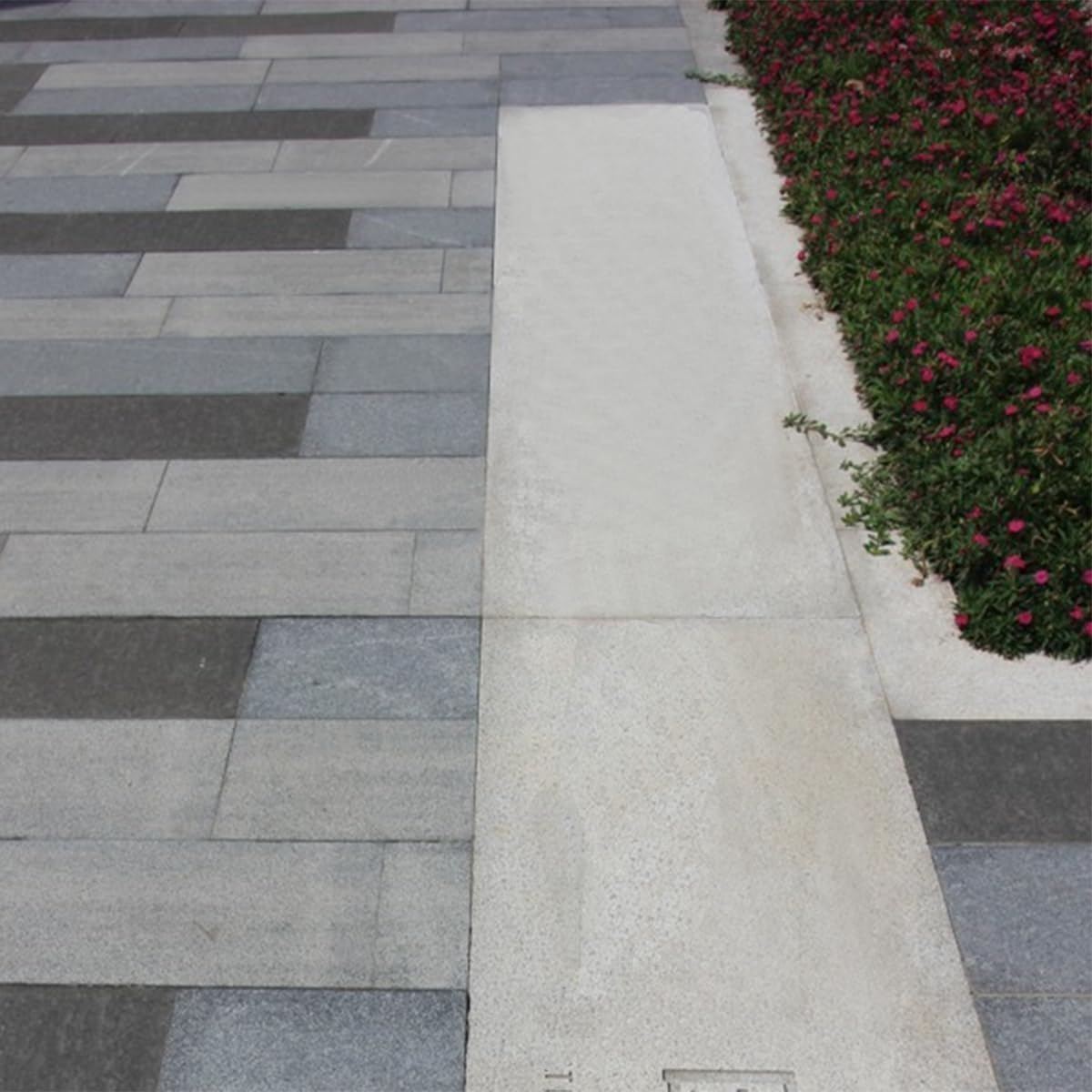 Rectangular Natural Stone Tile Texture Concrete Texture Pad, Professional Quality Rubber Concrete Embossed Garden Path Floor Mold