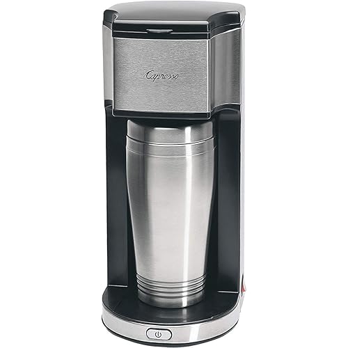 Capresso On-The-Go Personal Coffee Maker, Silver/Black