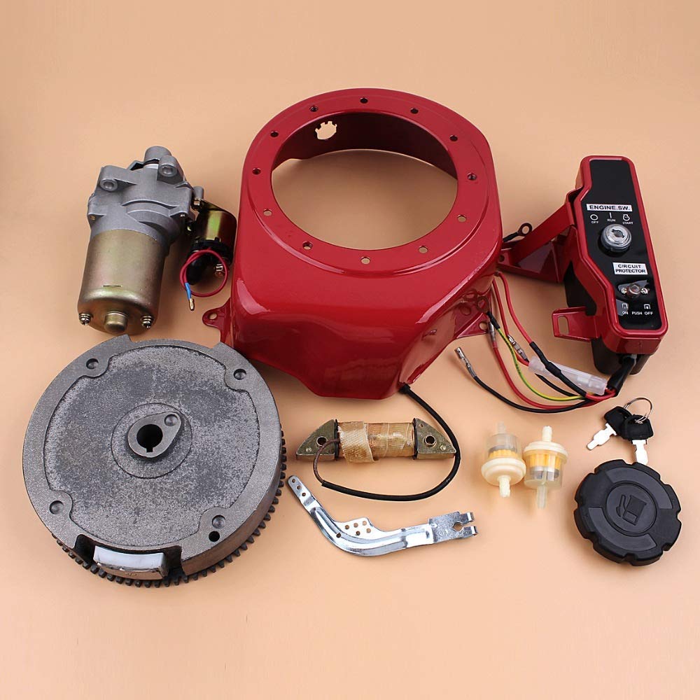 Kit Motore Bobina di Ricarica Interruttore volano avviamento Elettrico per Honda GX160 GX200 generatore Motore a Gas Cinese 168F 5.5HP 4 Tempi