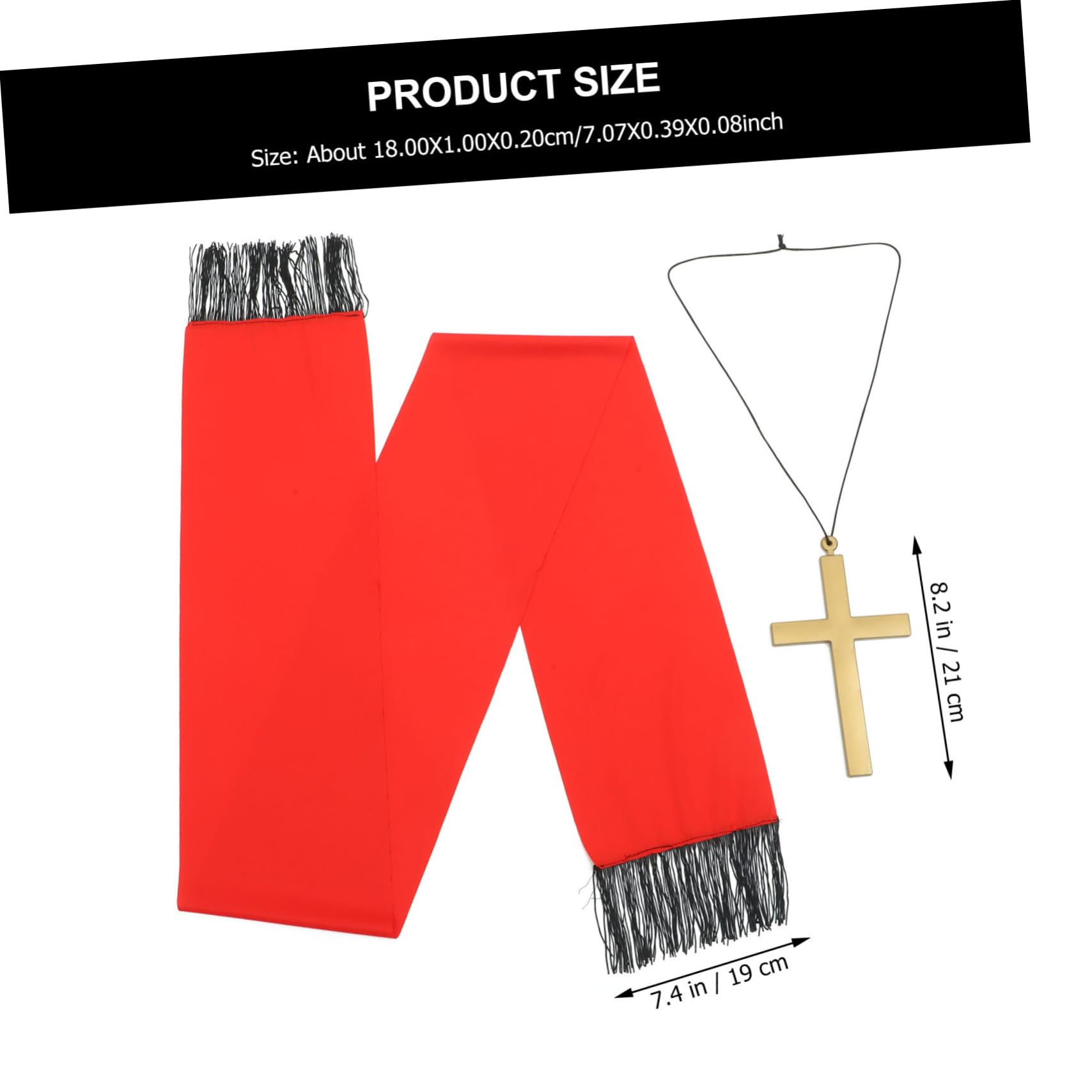 COSMEVIVI Halloween Party Cosplay Kit Nun and Accessory Set Cross Pendant and Stole