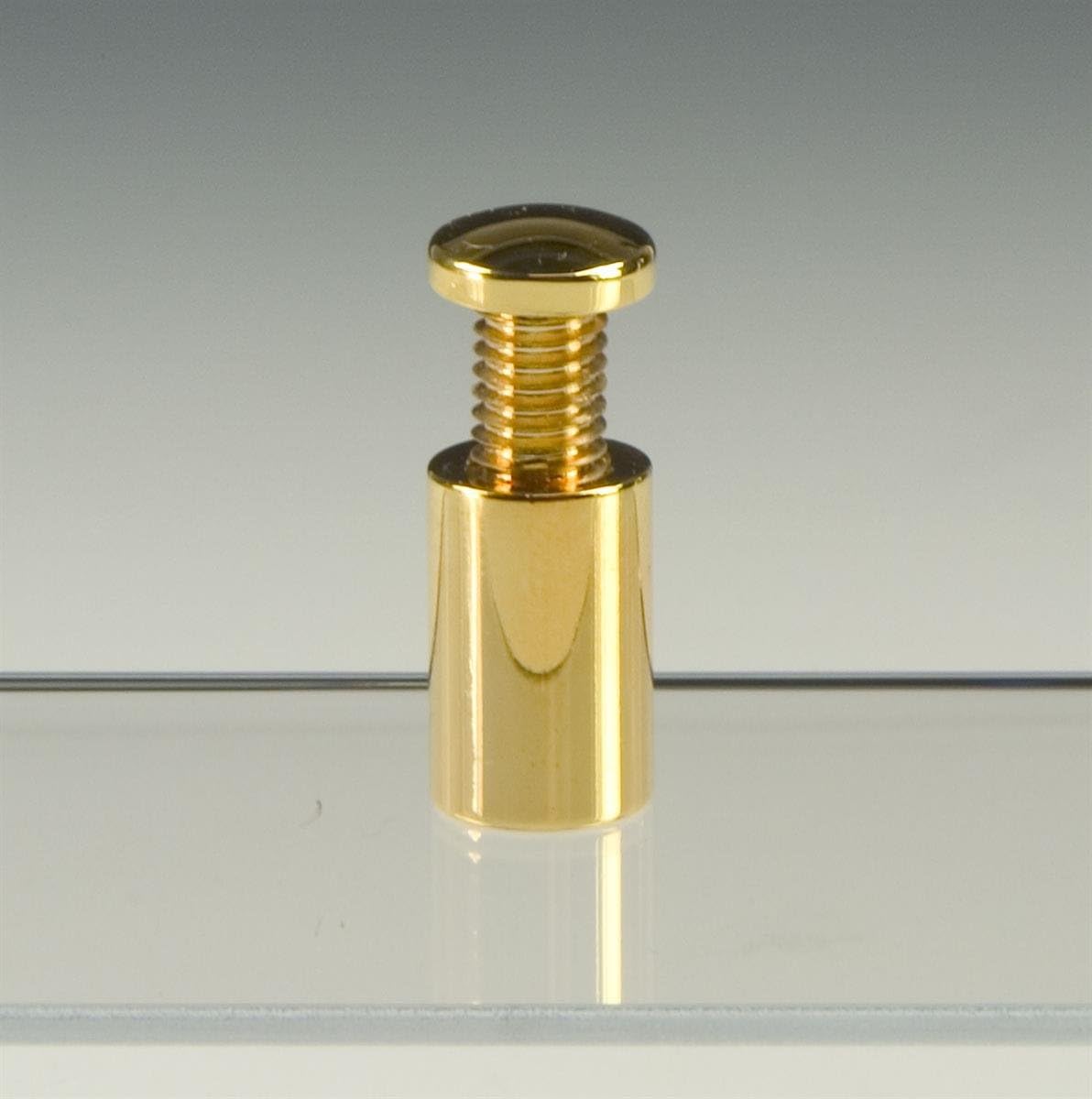 Set of Twelve, Cast Brass Standoff Screws, 1/2 x 3/4 Inch