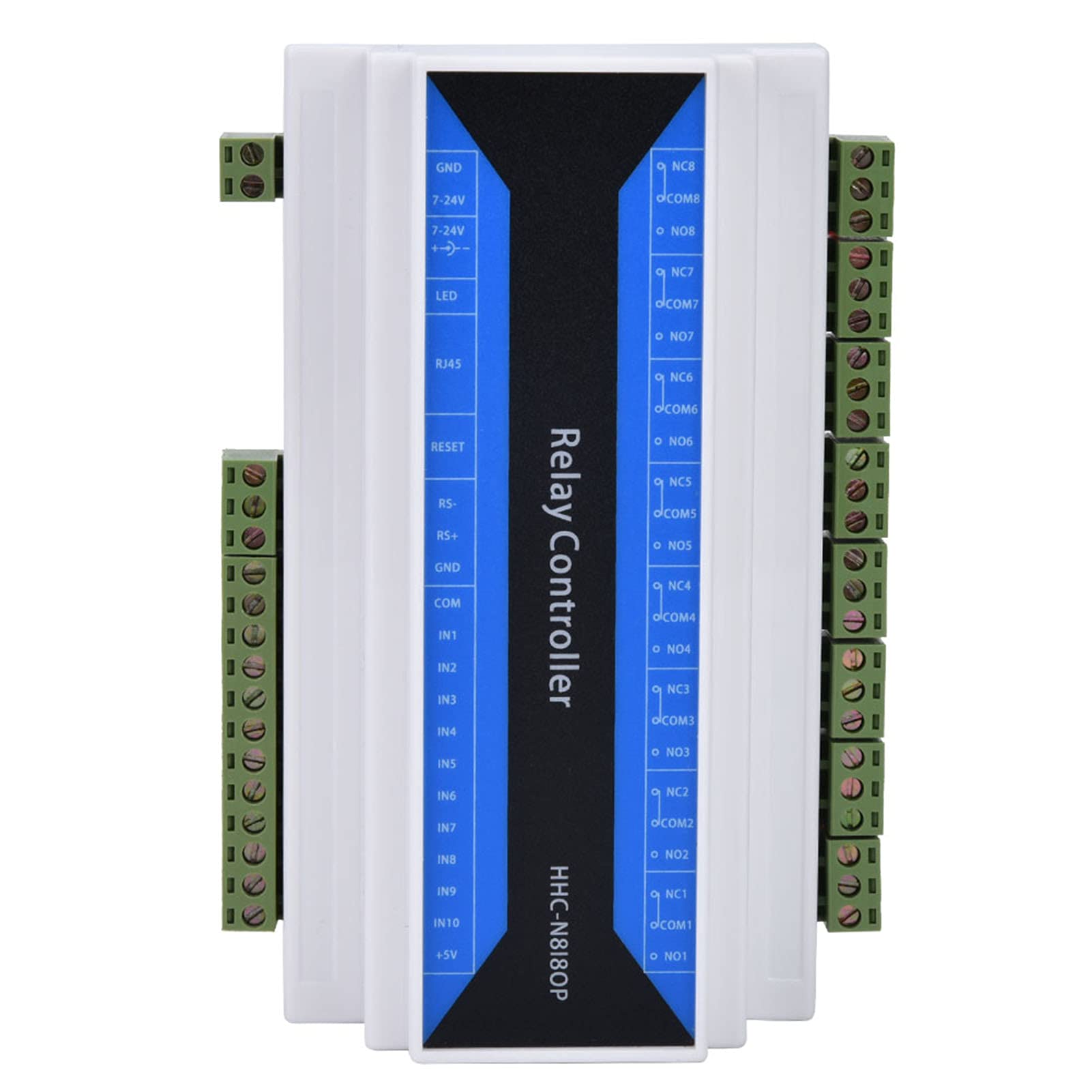 Módulo de relé de Red de 8 Canales Dispositivo de relé de Control Remoto Ethernet a relé Ethernet Módulo de relé Ethernet de 4 Canales Modbus Io HHC N8I8OP con Carcasa Relé