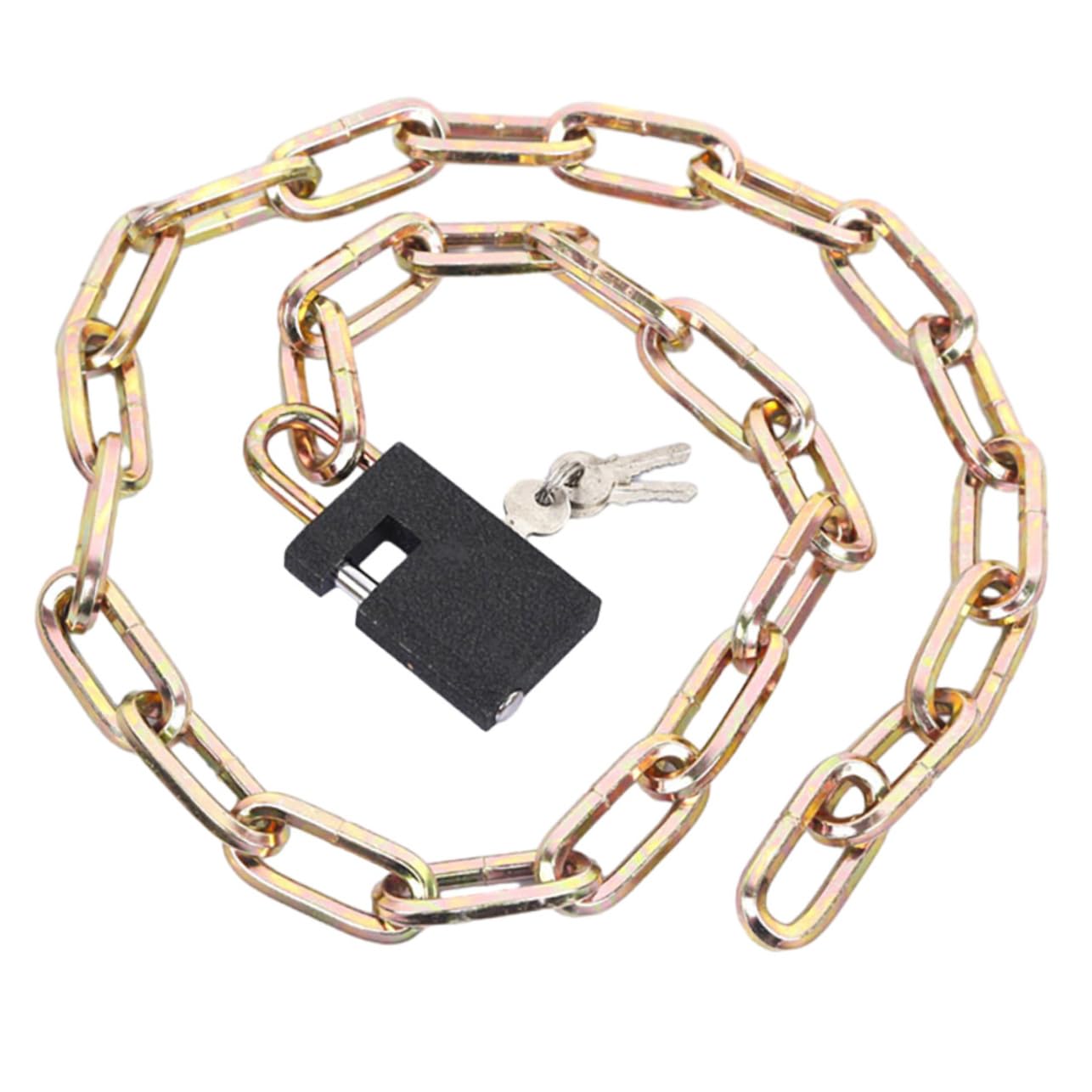 ibasenice Outdoor Bike Chain Lock with Keys Secure Bike Protection Lock for Cycling Motorbikes More Portable