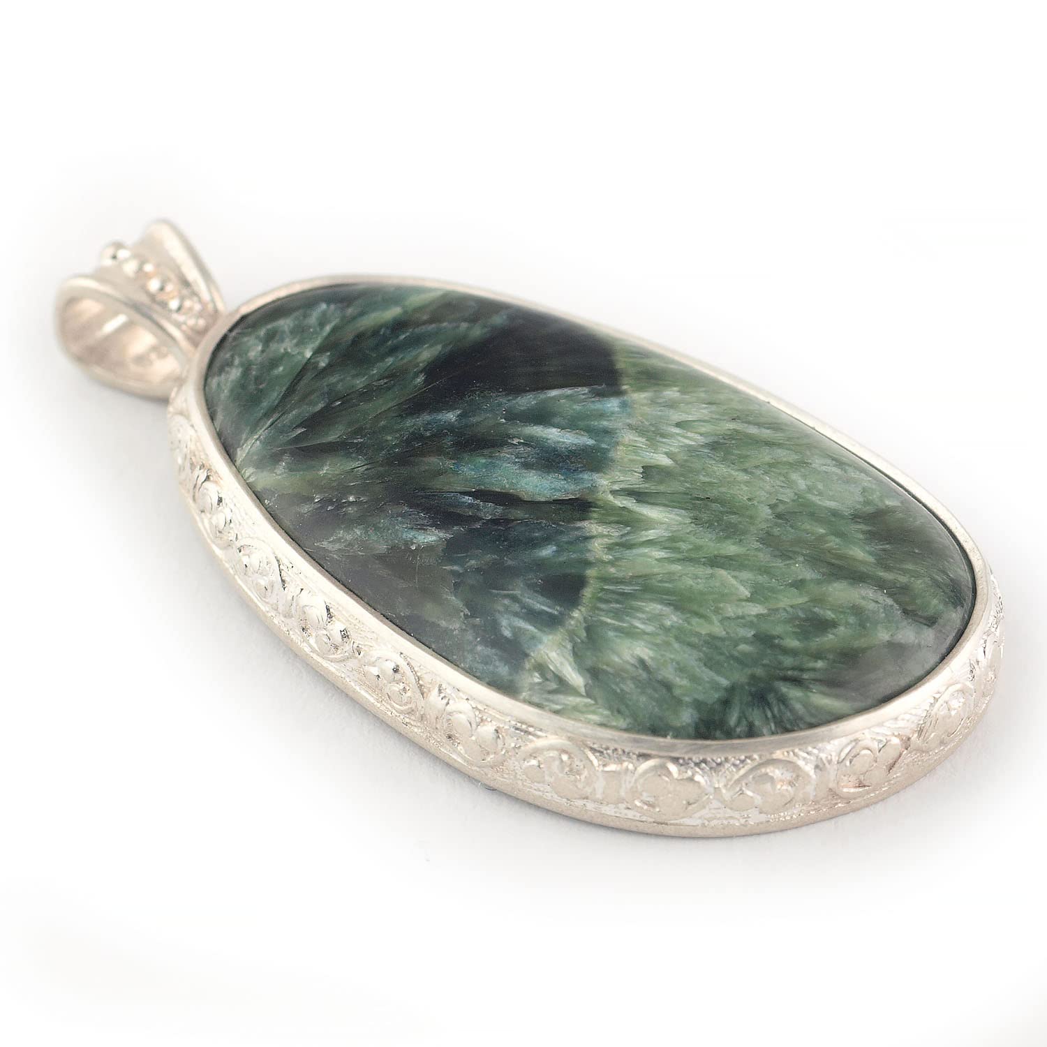 MEKI`SSterling Silver 925 and Seraphinite Pendant