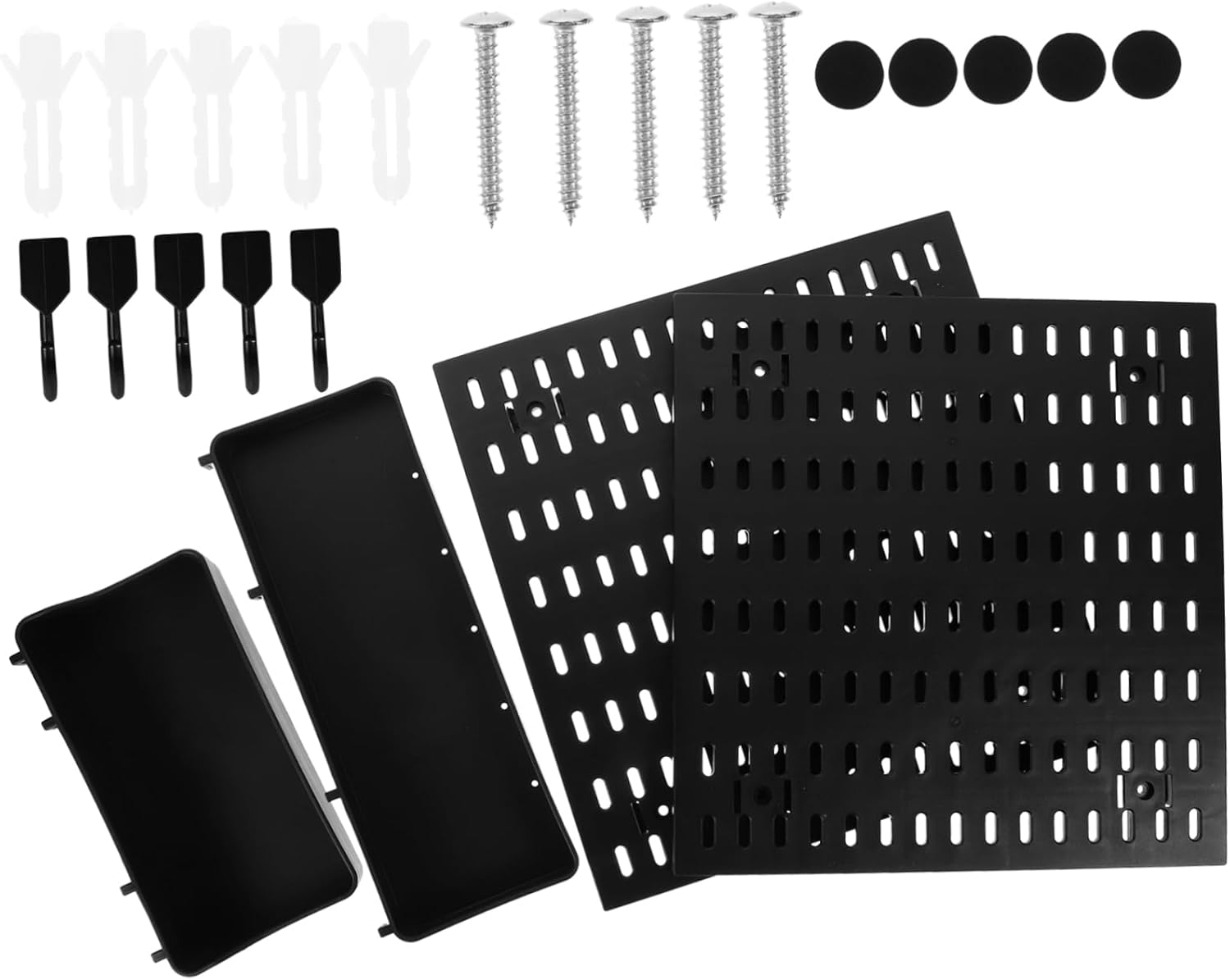 1set Wall Pegboard Organizer Heavy Duty Hooks No Drilling Required Stylish Design for Kitchen Bathroom and Home Decor Multi-functional Storage