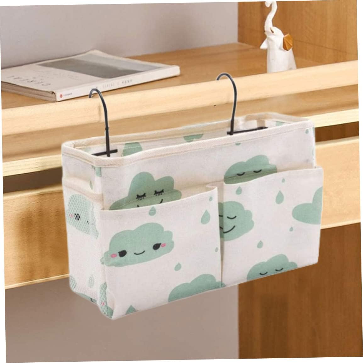 Bedside Storage Pocket 1 Pack, Water Resistant, Green, 12x8in.. image 3