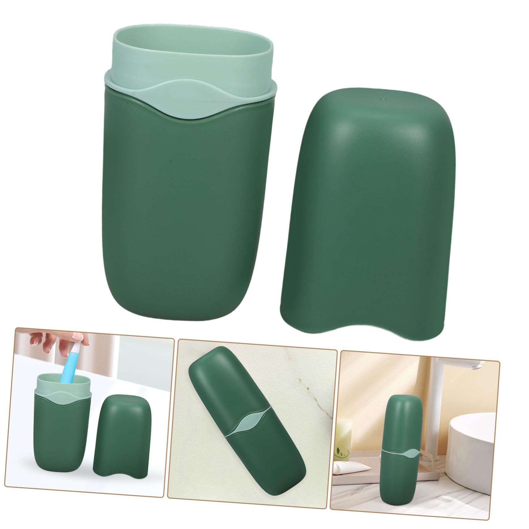 Didiseaon 5 Pezzi Porta Spazzolino Da Denti Portatile Porta Spazzolino Da Denti Da Viaggio Riutilizzabile Da Scatola Di fricio Per Uso Quotidiano