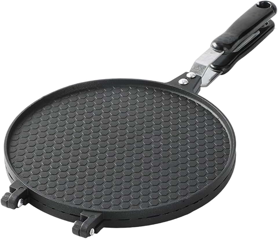 Máquina de Waffles para Casquinhas de Sorvete, Dupla Face, Fácil de Limpar, Antiaderente, Ideal para Crepes, Camping, Confeitaria, Culinária E Barraca, 22cm