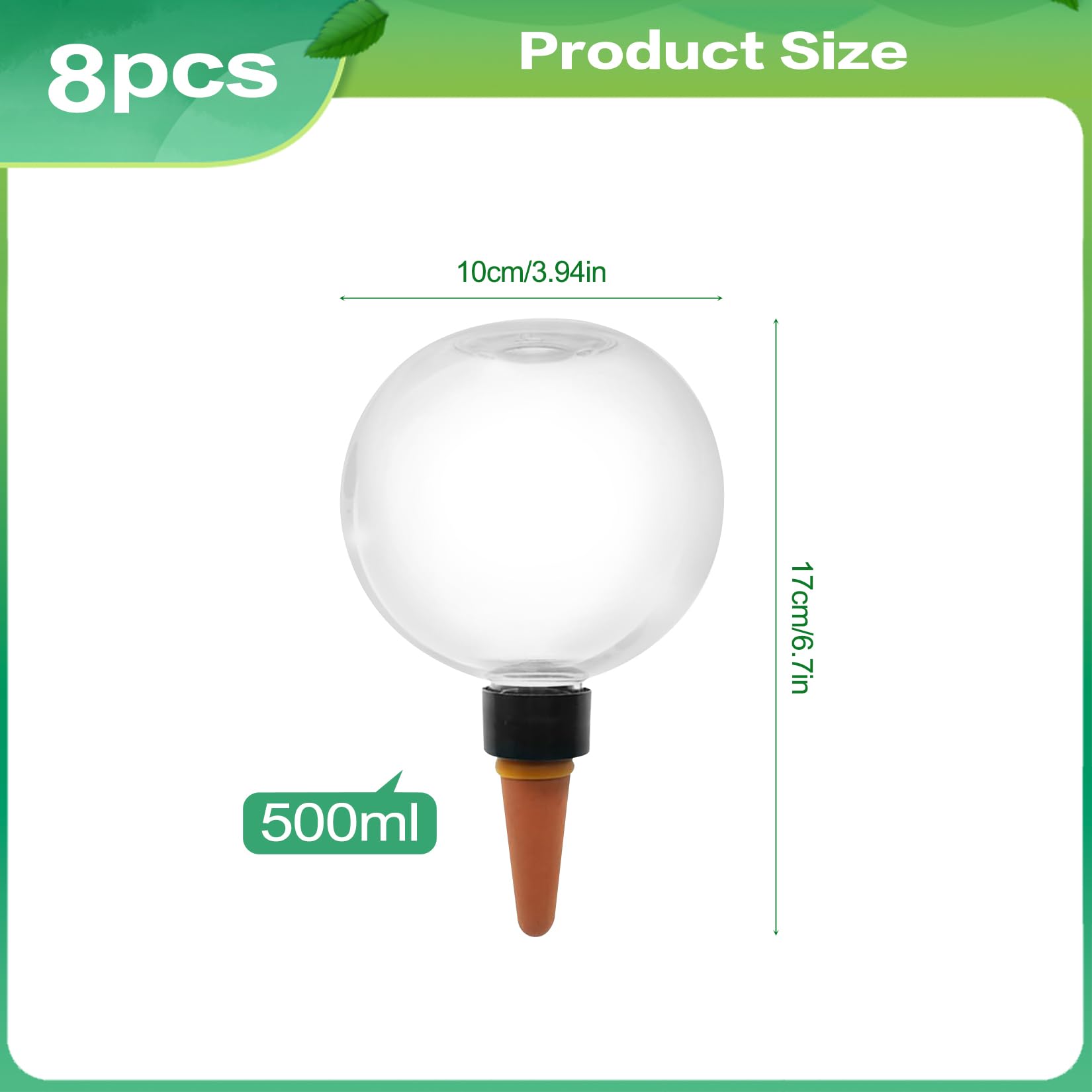8 Pièces Distributeur Eau Plante Arrosage Plante Interieur Arrosage Automatique Interieur Plantes De Balcon Et De Jardin Idéal pour Les Vacances Et Le Quotidien (500 ML