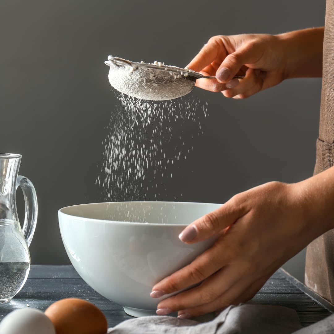PARENCE.- Passoire à Maille Fine en Acier Inoxydable - Tamis de Cuisine de 8cm de Diamètre - Outil Essentiel pour la Cuisson et la Pâtisserie