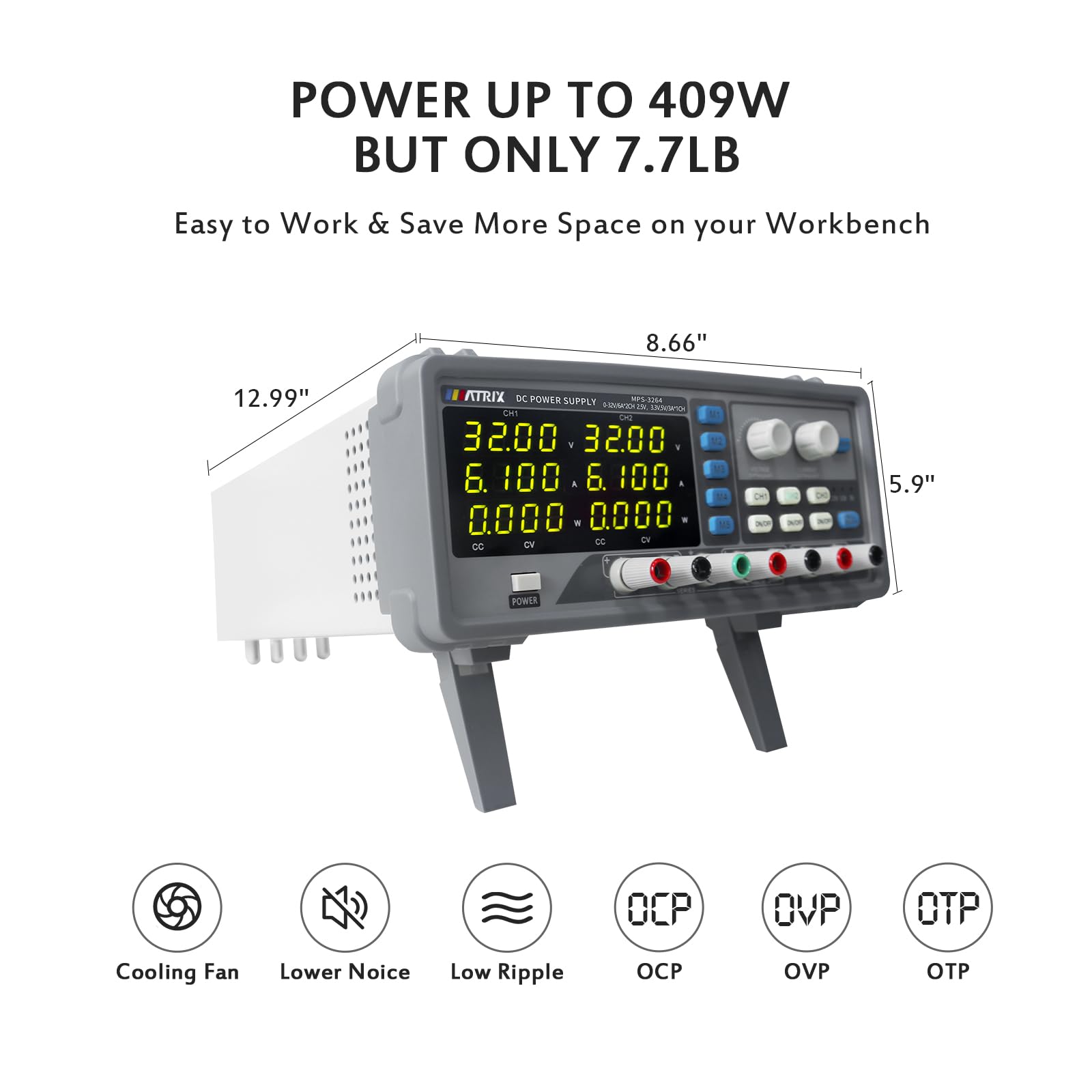 Amazon.com: MATRIX DC Power Supply Variable 32V 6A, Adjustable